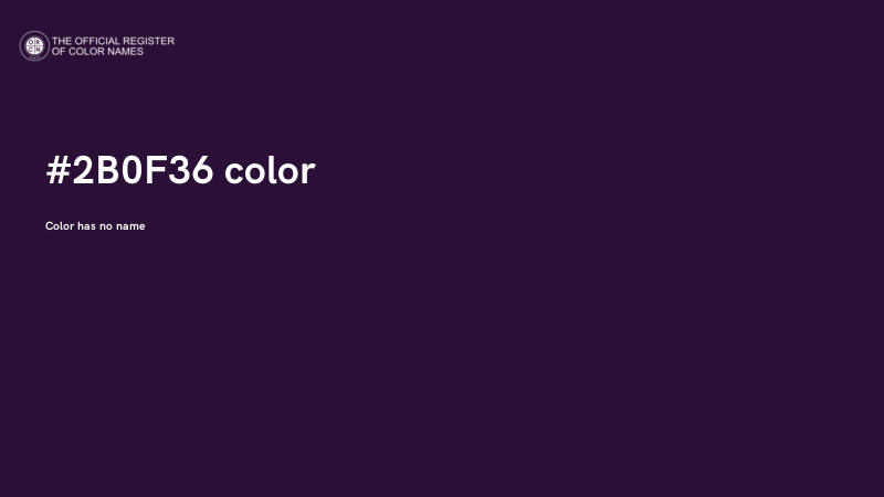#2B0F36 color image