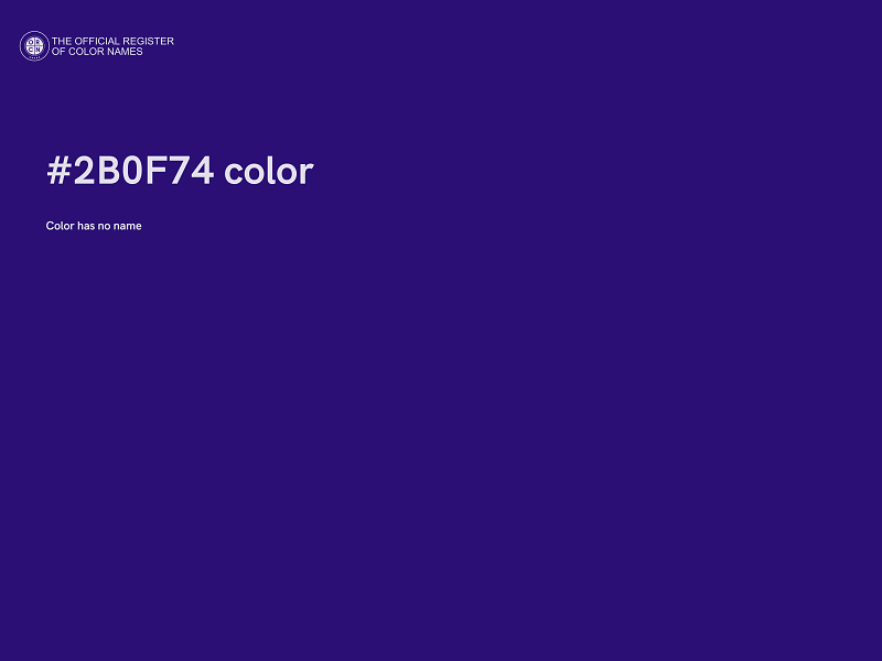 #2B0F74 color image