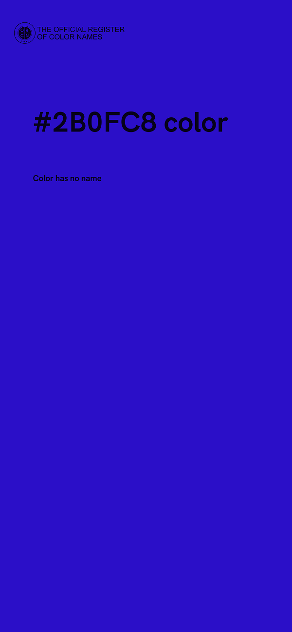 #2B0FC8 color image