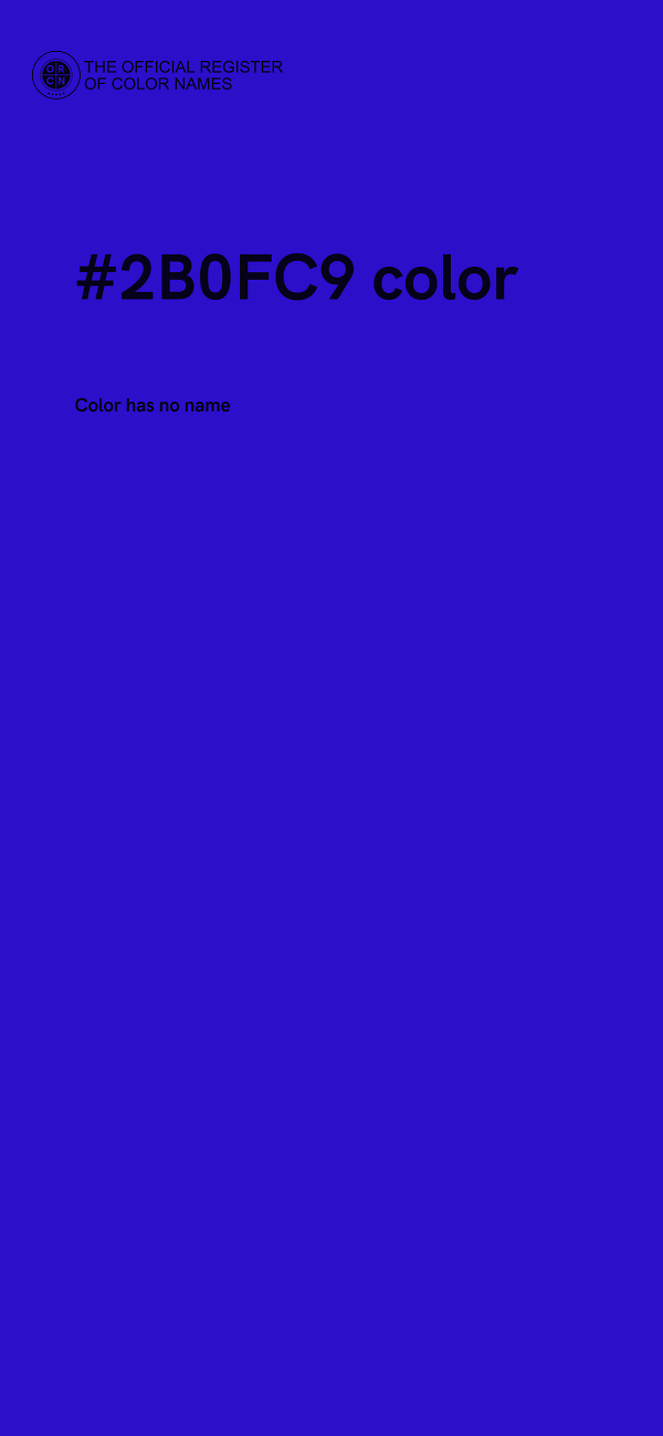 #2B0FC9 color image