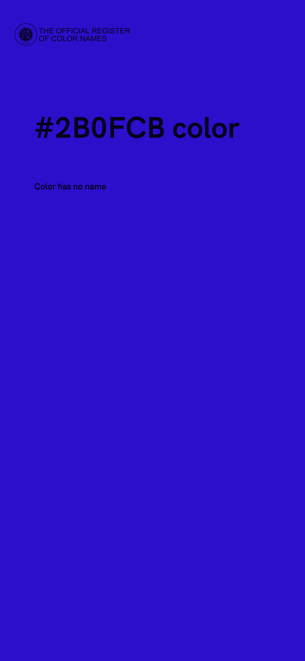 #2B0FCB color image