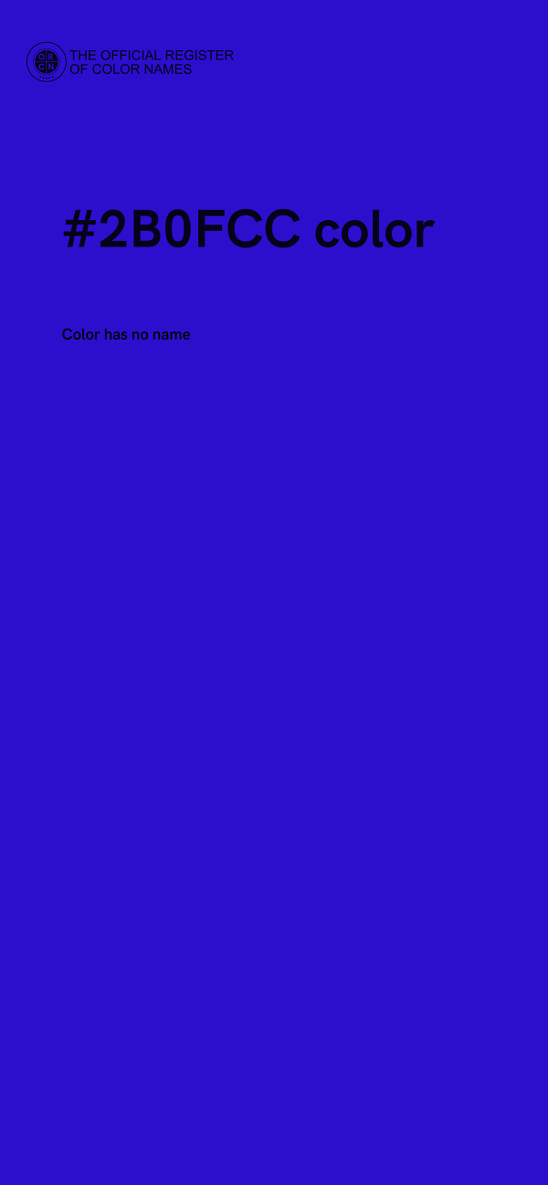 #2B0FCC color image