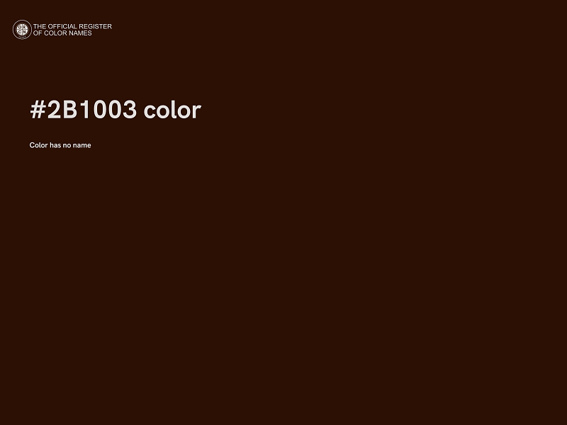 #2B1003 color image