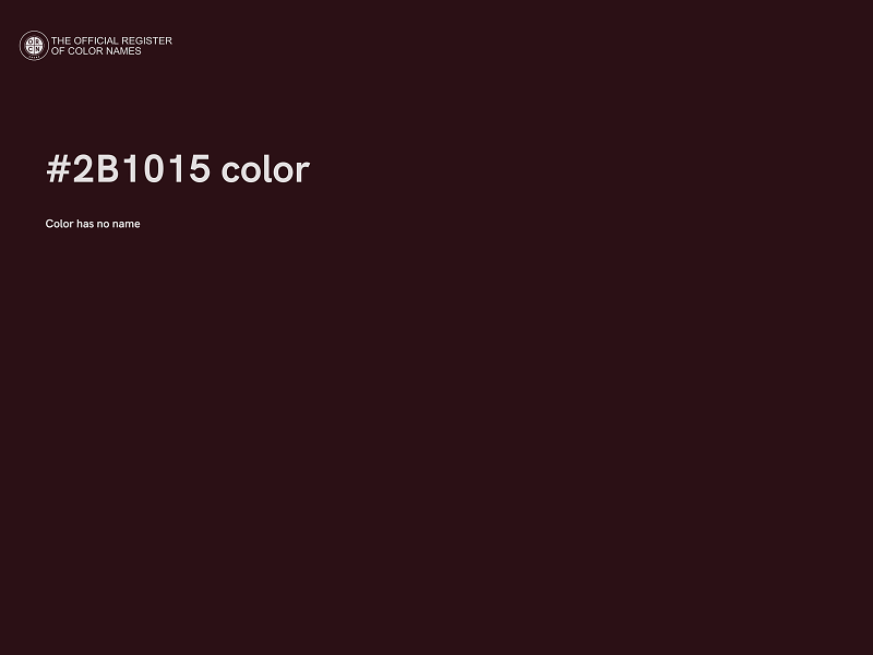 #2B1015 color image