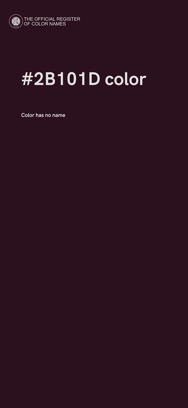 #2B101D color image