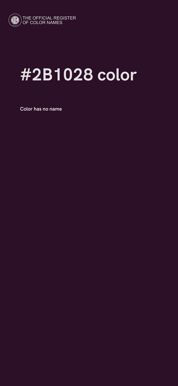 #2B1028 color image