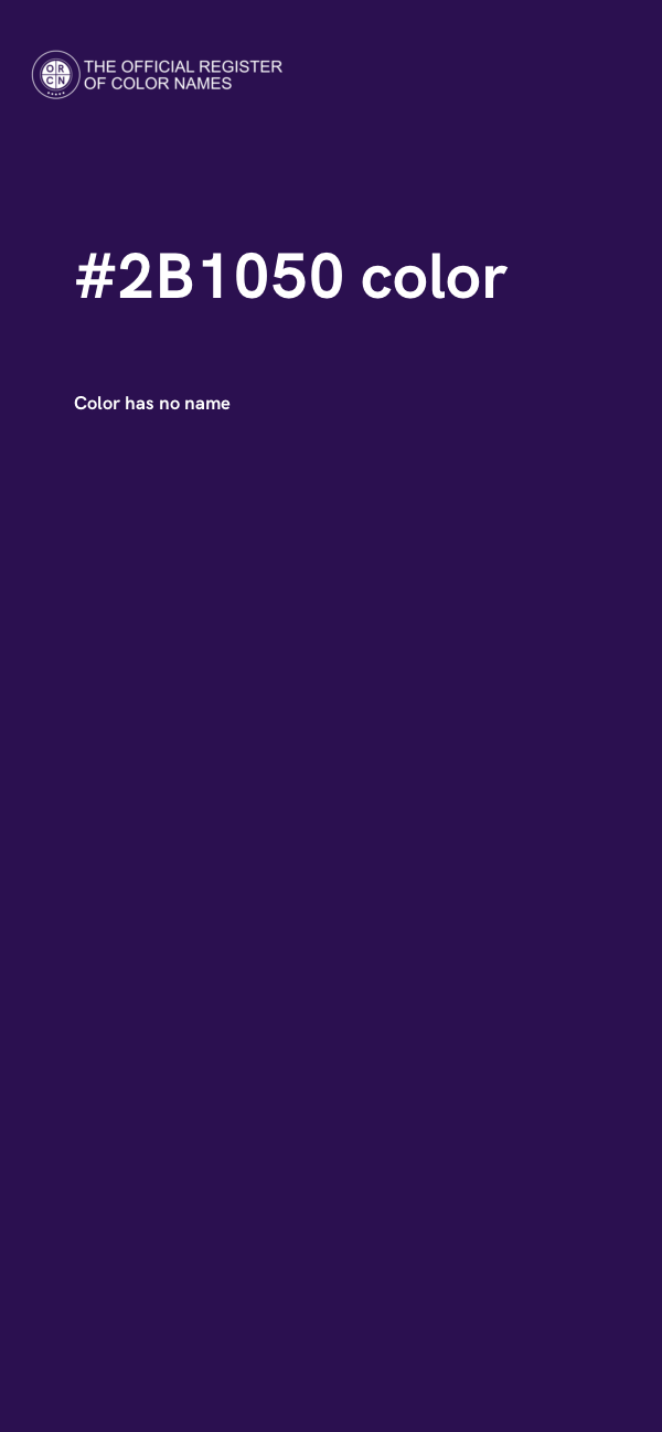#2B1050 color image