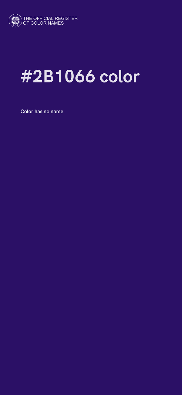 #2B1066 color image