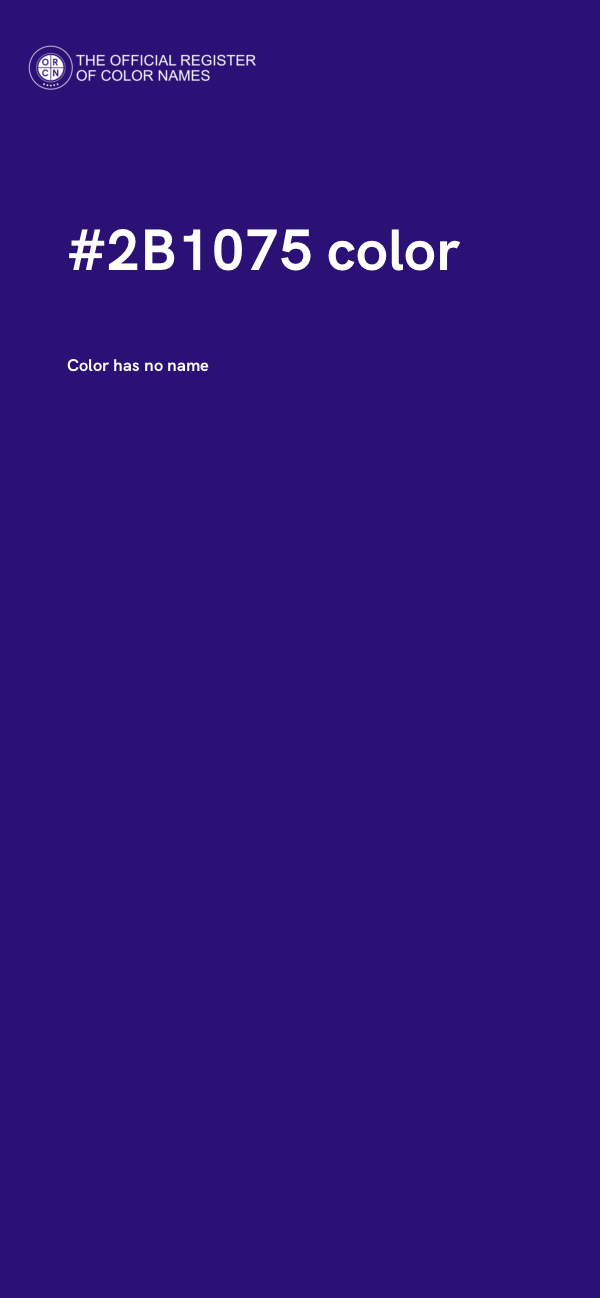 #2B1075 color image