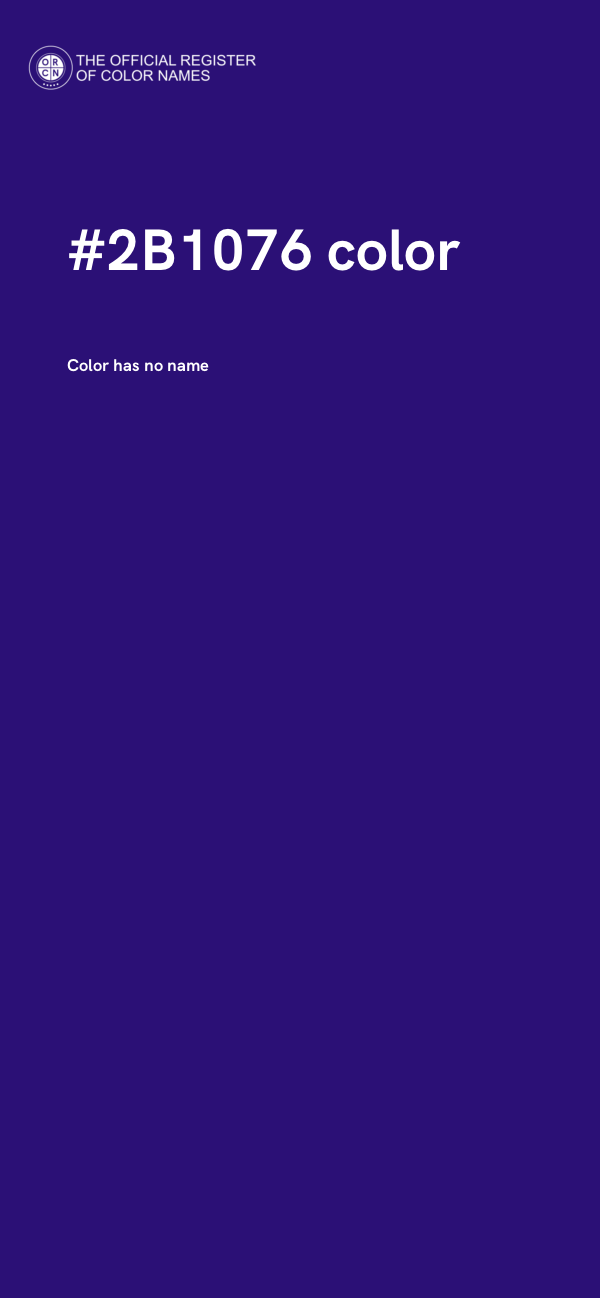 #2B1076 color image