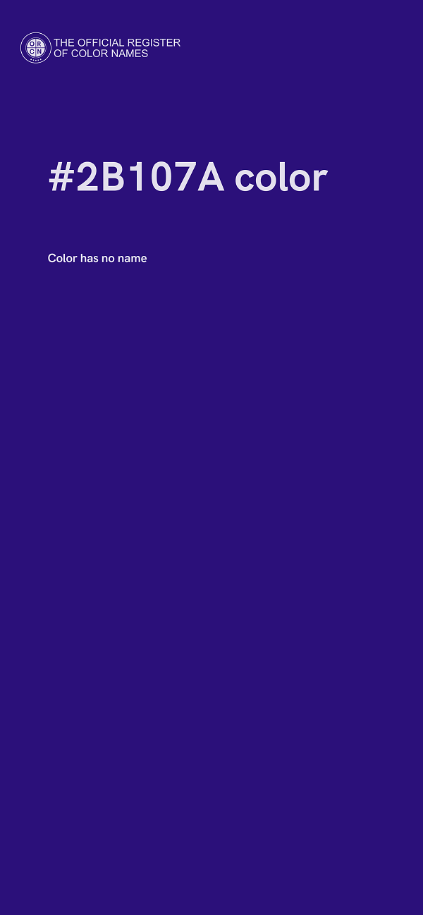 #2B107A color image