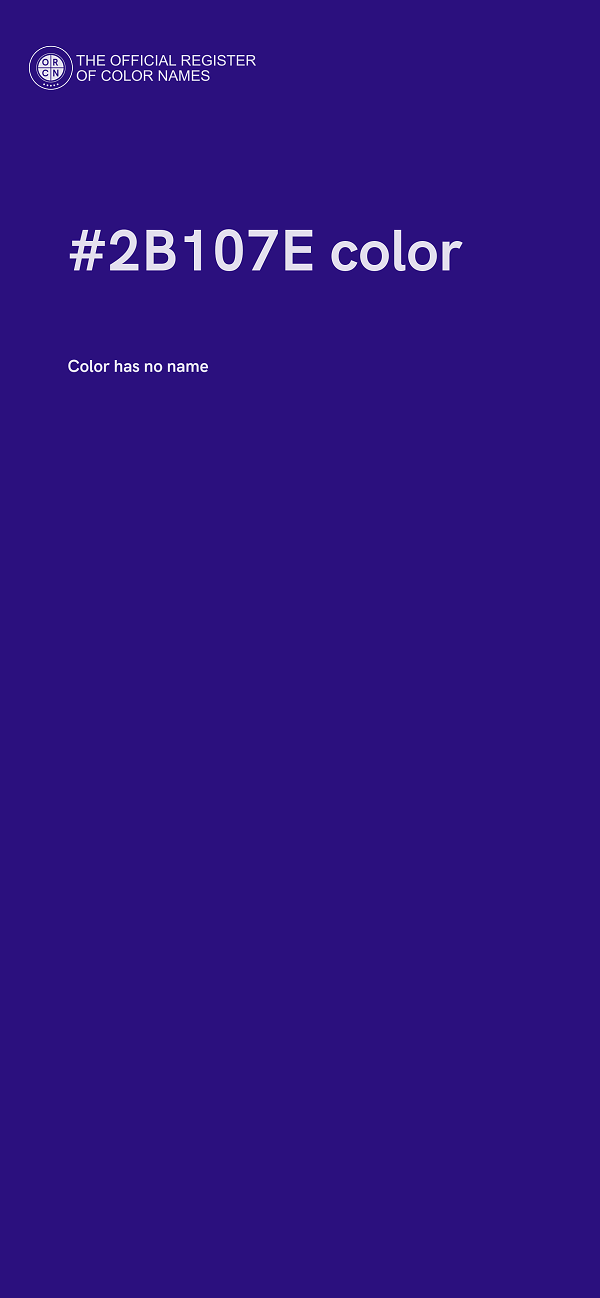 #2B107E color image