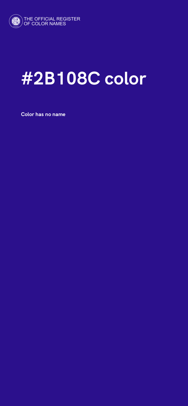 #2B108C color image