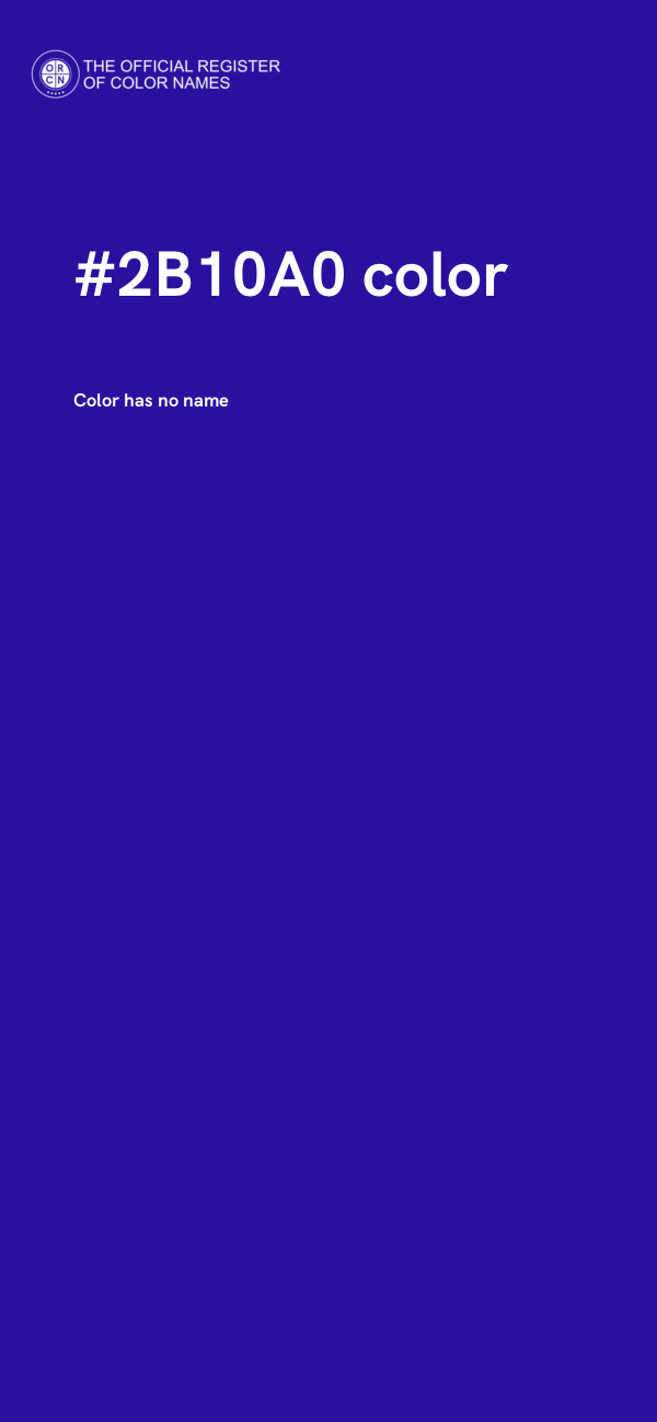 #2B10A0 color image