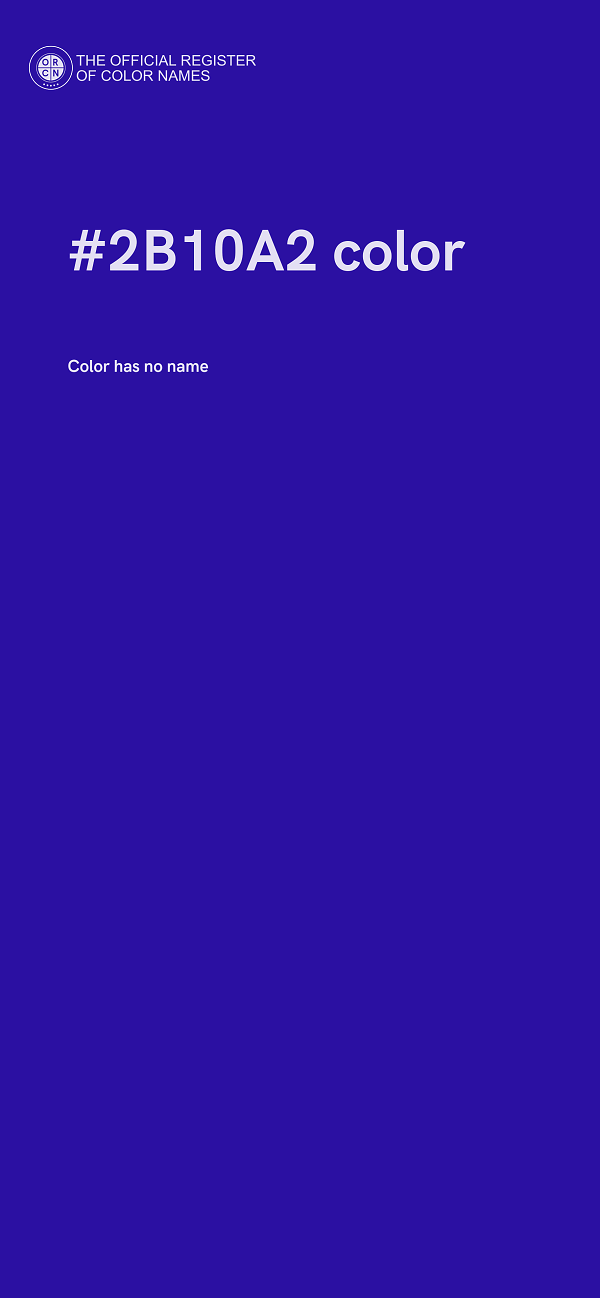 #2B10A2 color image