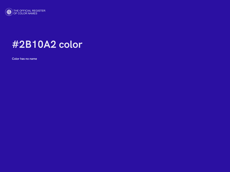 #2B10A2 color image