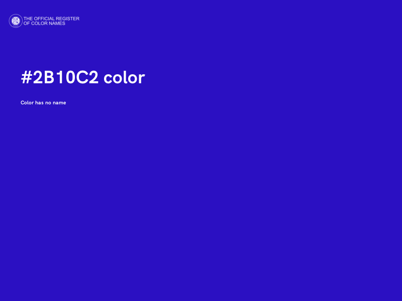 #2B10C2 color image