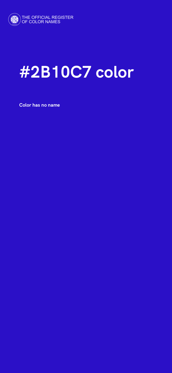 #2B10C7 color image