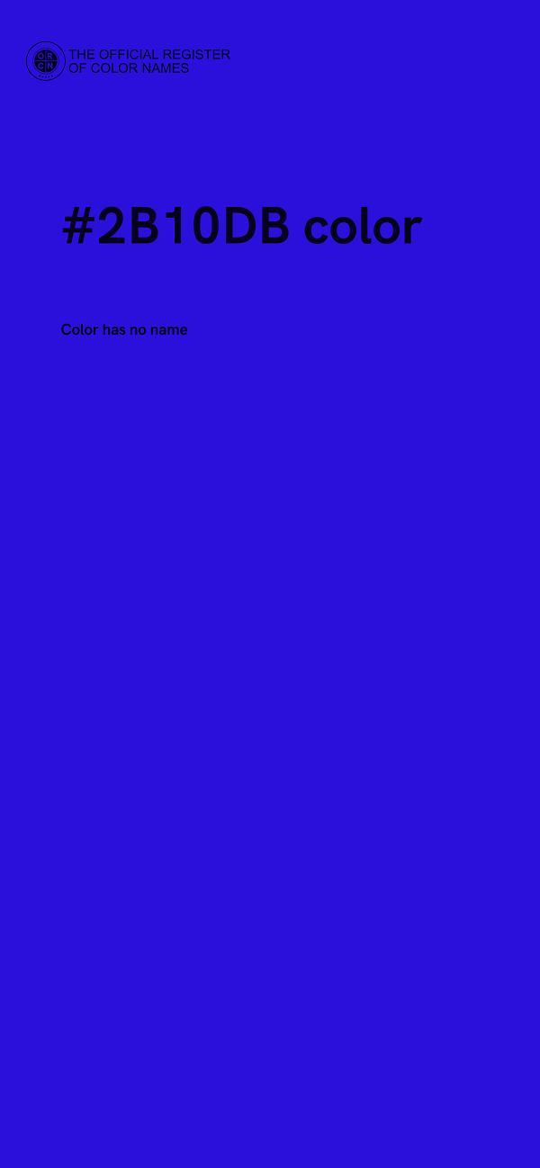 #2B10DB color image