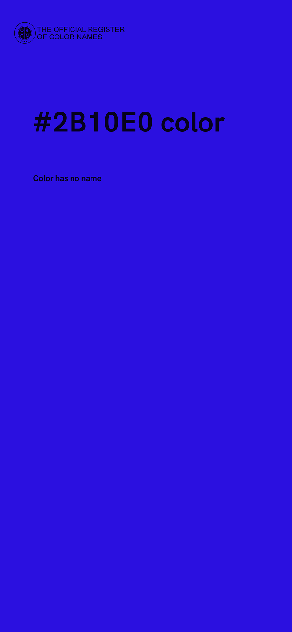 #2B10E0 color image