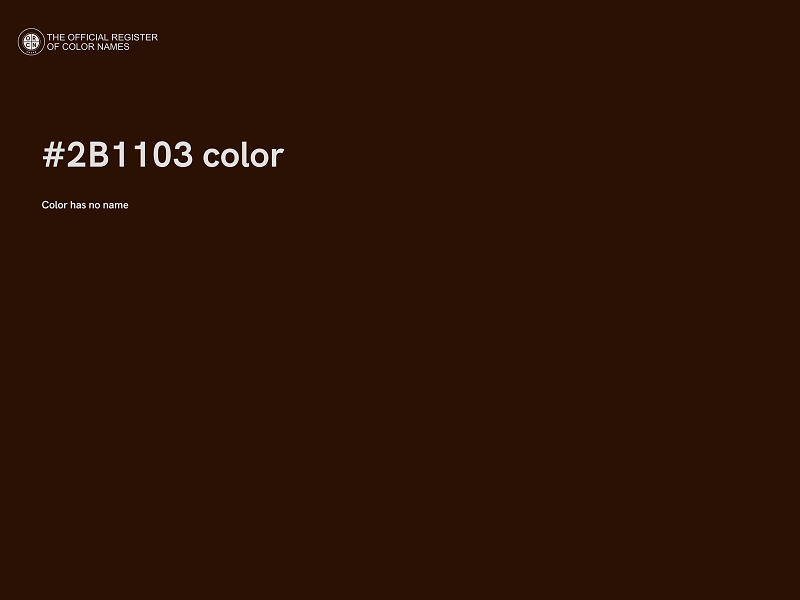#2B1103 color image