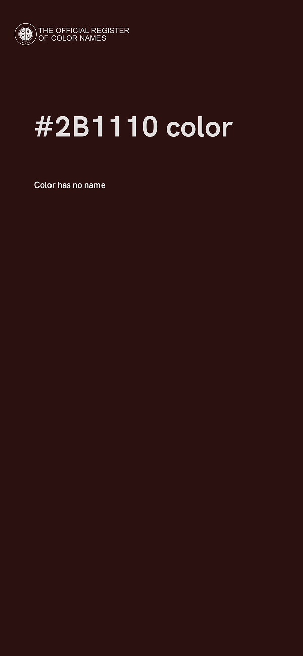#2B1110 color image