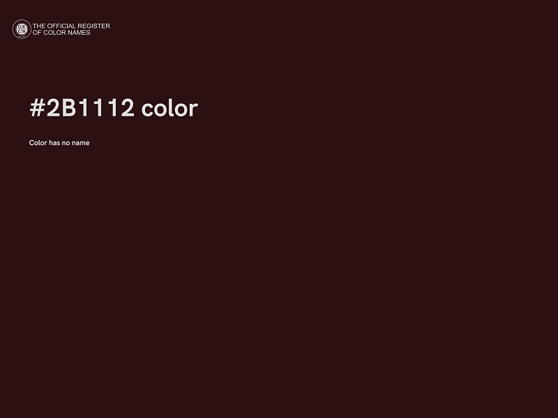 #2B1112 color image