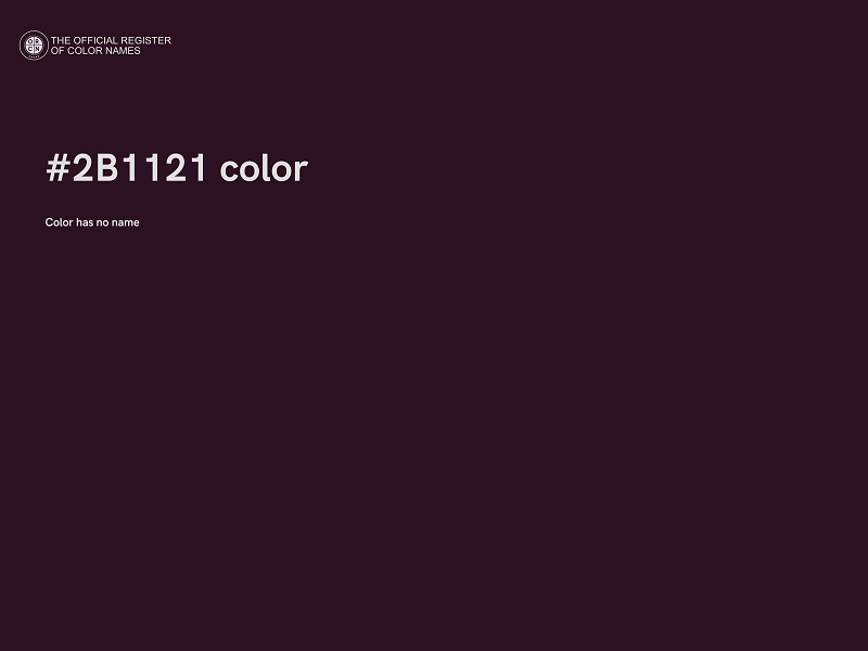 #2B1121 color image