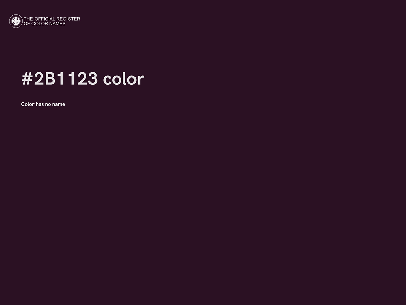 #2B1123 color image