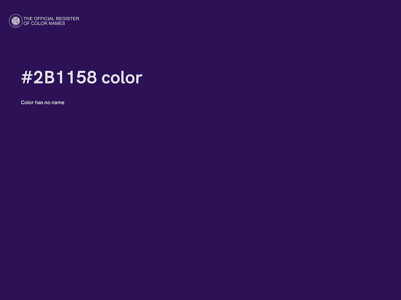 #2B1158 color image