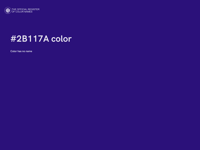 #2B117A color image