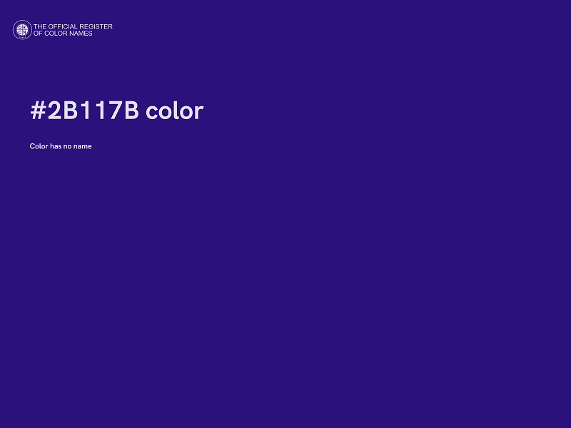 #2B117B color image