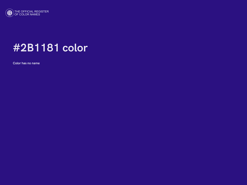 #2B1181 color image