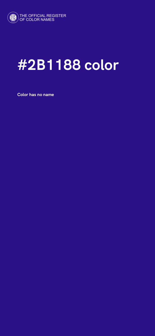 #2B1188 color image