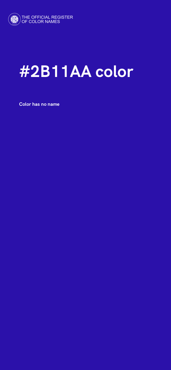 #2B11AA color image