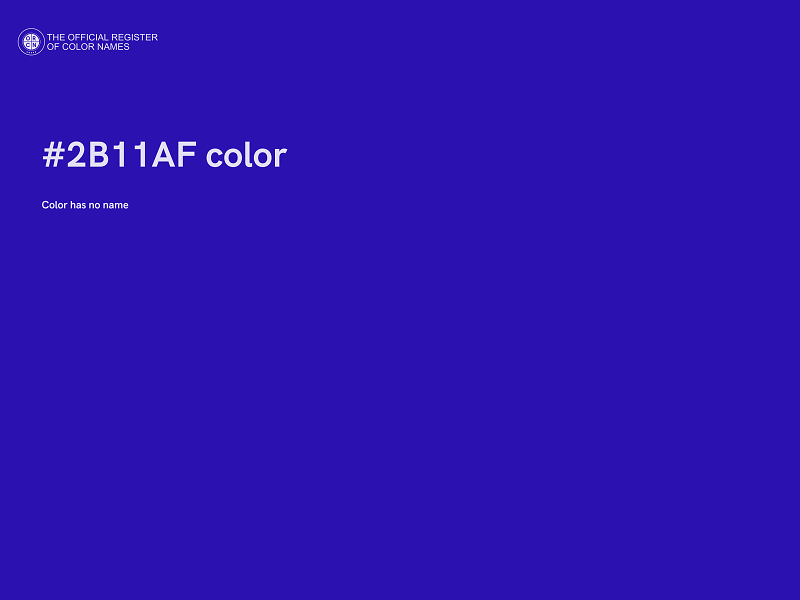 #2B11AF color image