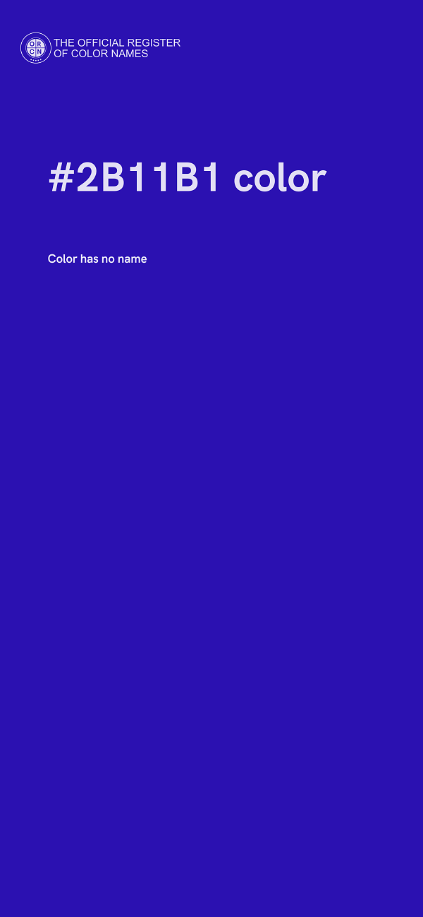 #2B11B1 color image