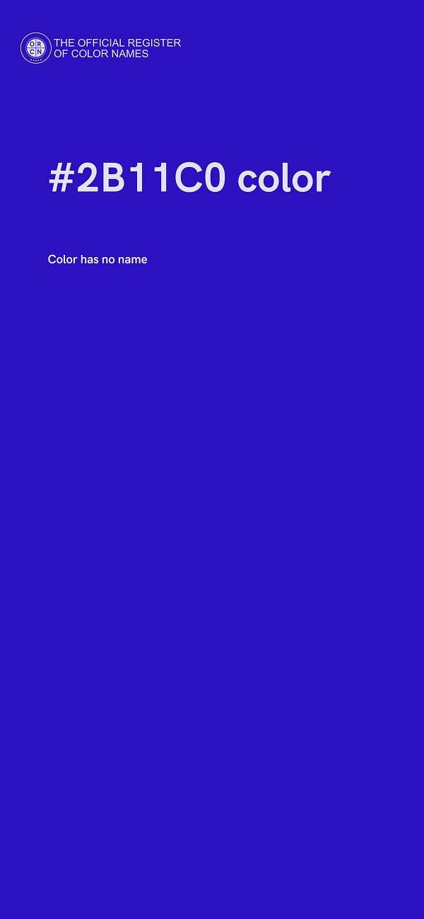 #2B11C0 color image