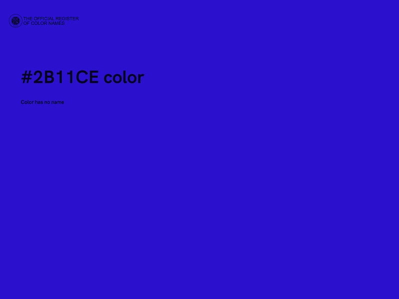 #2B11CE color image