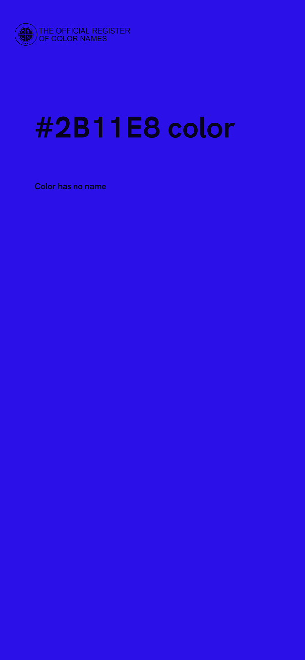 #2B11E8 color image