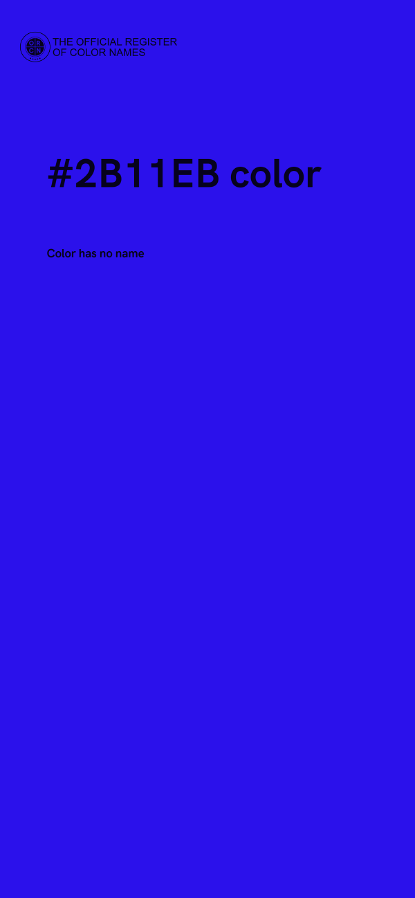 #2B11EB color image
