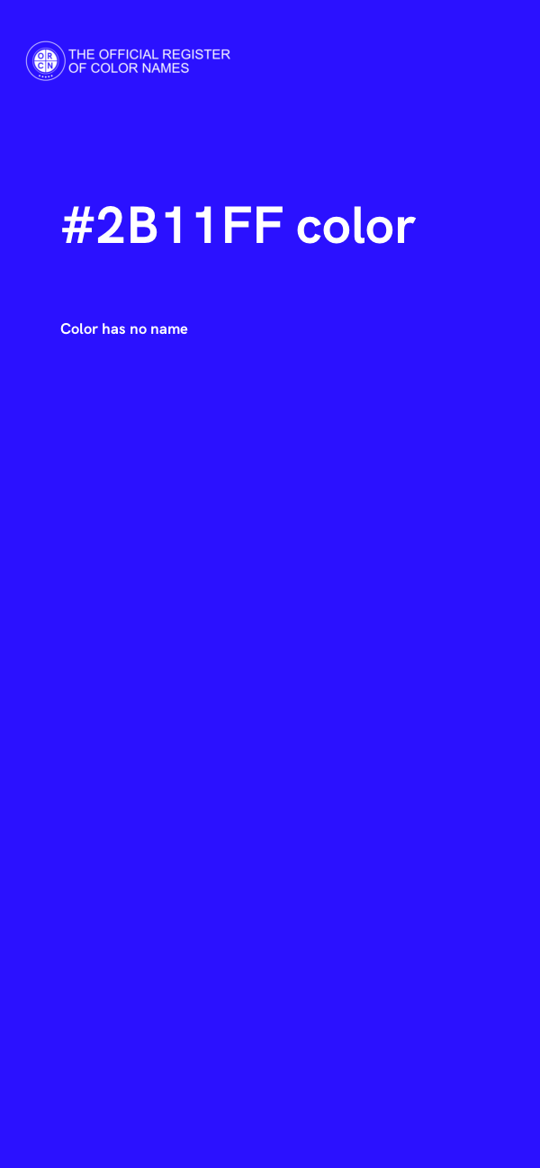 #2B11FF color image