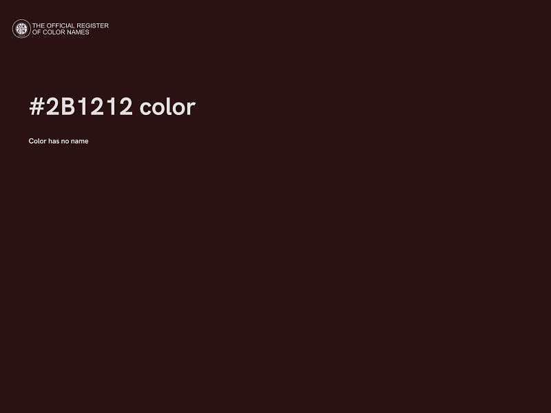 #2B1212 color image