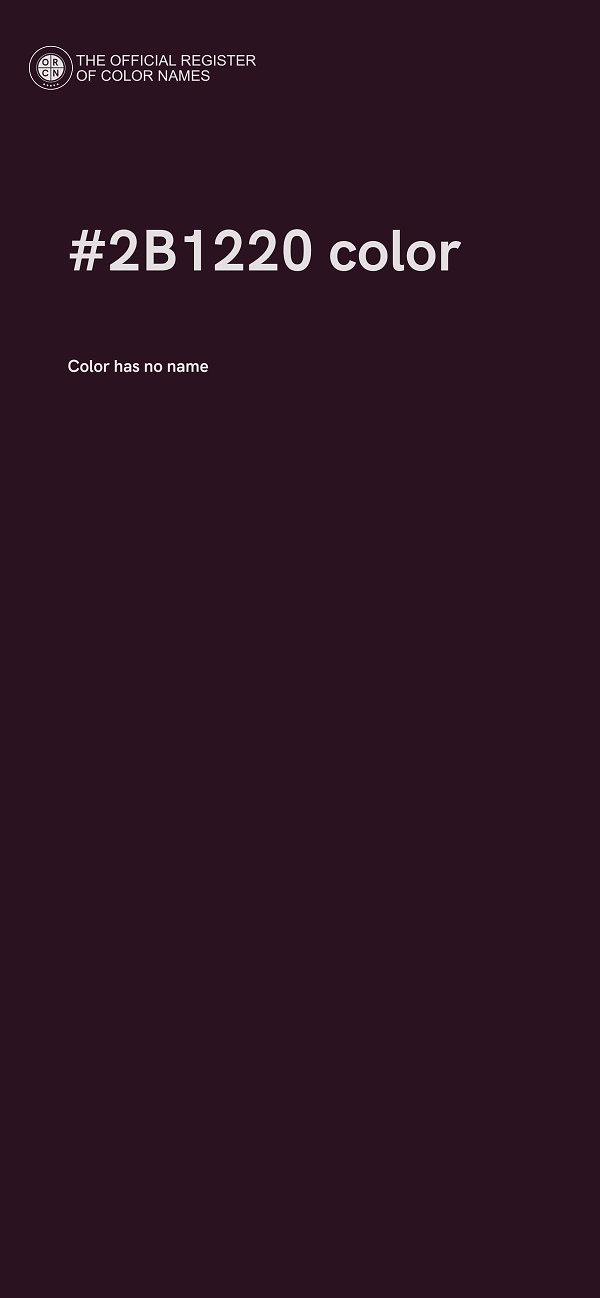#2B1220 color image