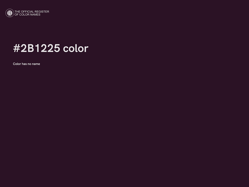 #2B1225 color image