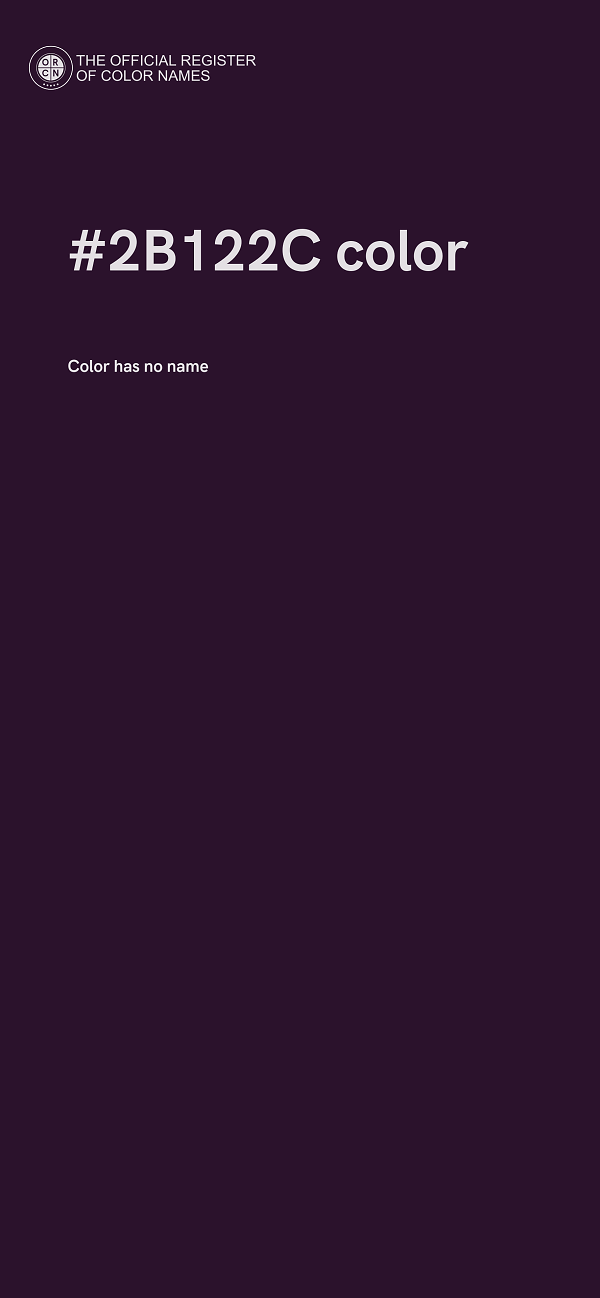 #2B122C color image