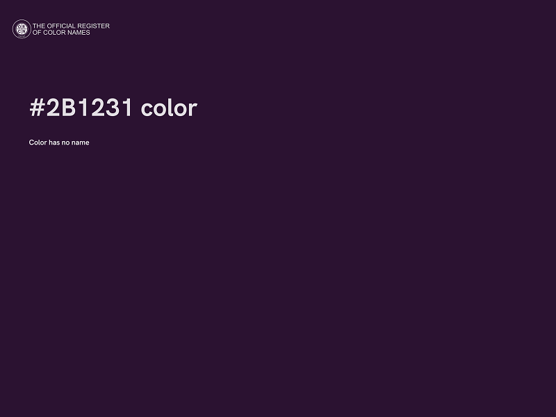 #2B1231 color image