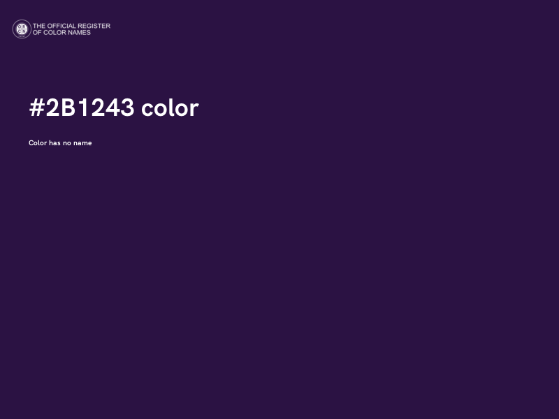 #2B1243 color image