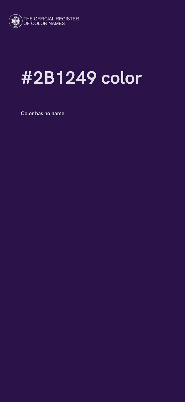 #2B1249 color image