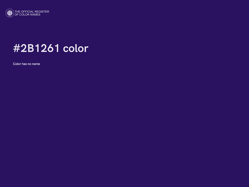 #2B1261 color image
